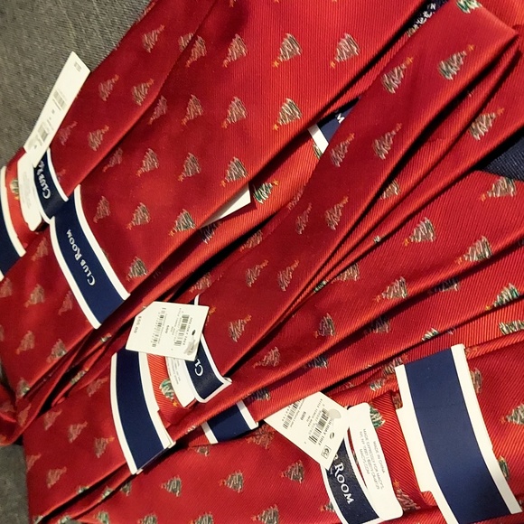 Club Room Men's Holiday Tree Tie, - Picture 2 of 4
